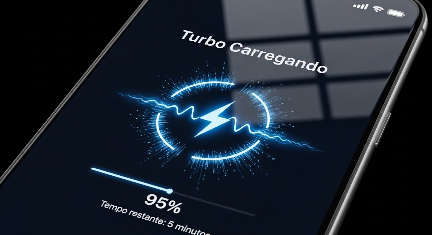 Celular carregando em modo turbo