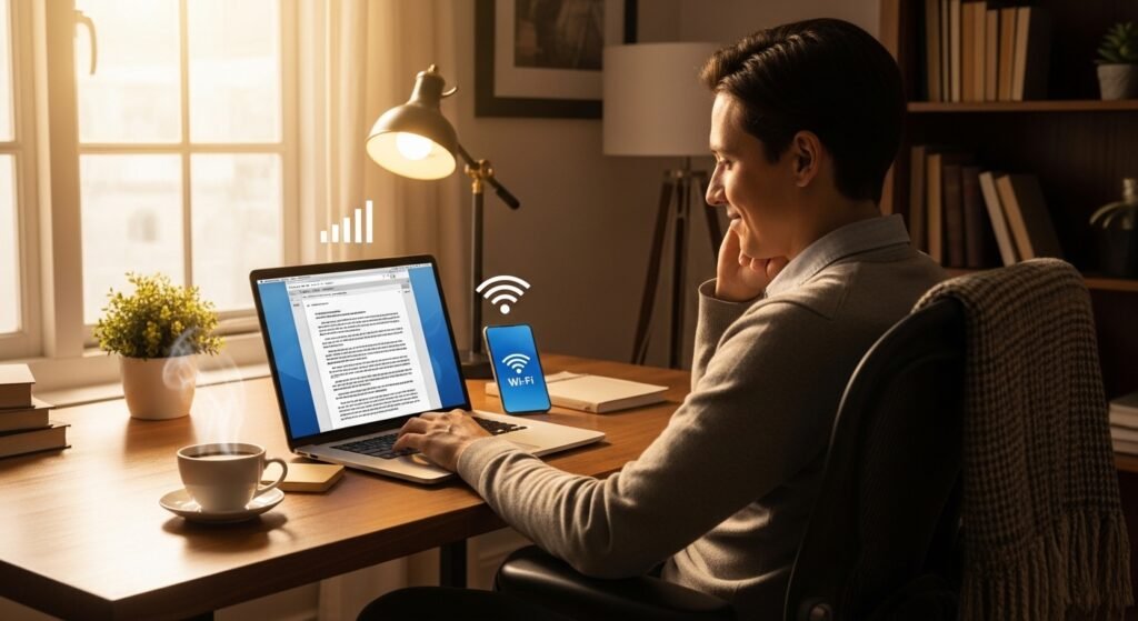Conexão Wi-Fi estável e sinal completo