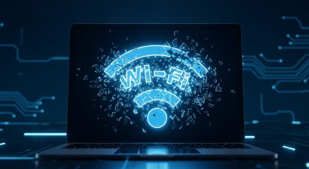 Erro de conexão Wi-Fi no sistema do notebook