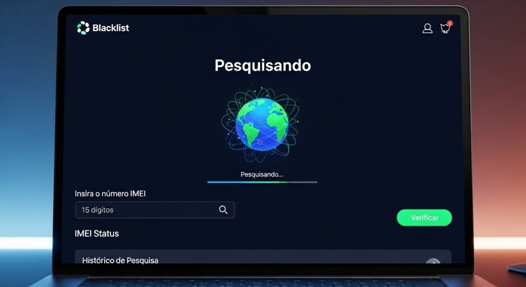 Interface de consulta de bloqueio de IMEI de aparelho celular
