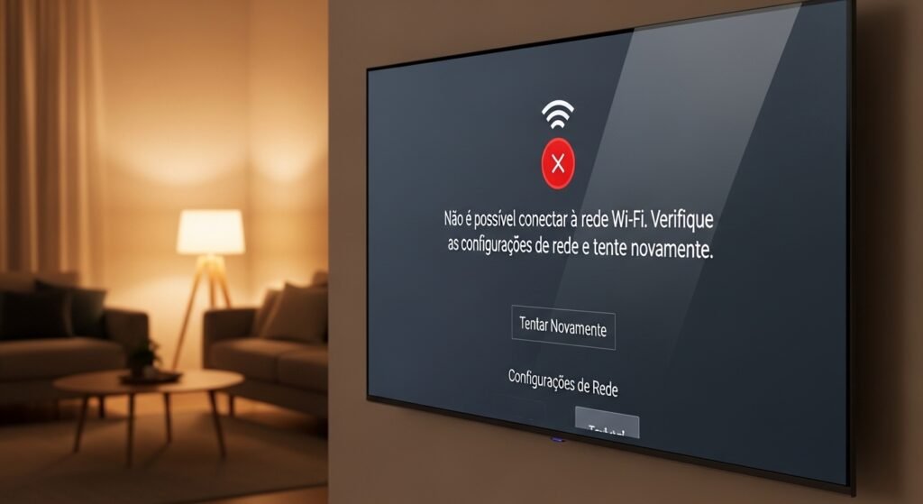 Mensagem de erro Smart TV não conecta ao Wi-Fi
