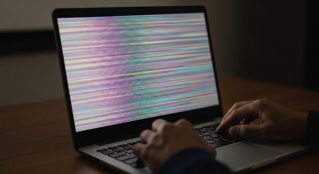 Notebook com defeito na tela