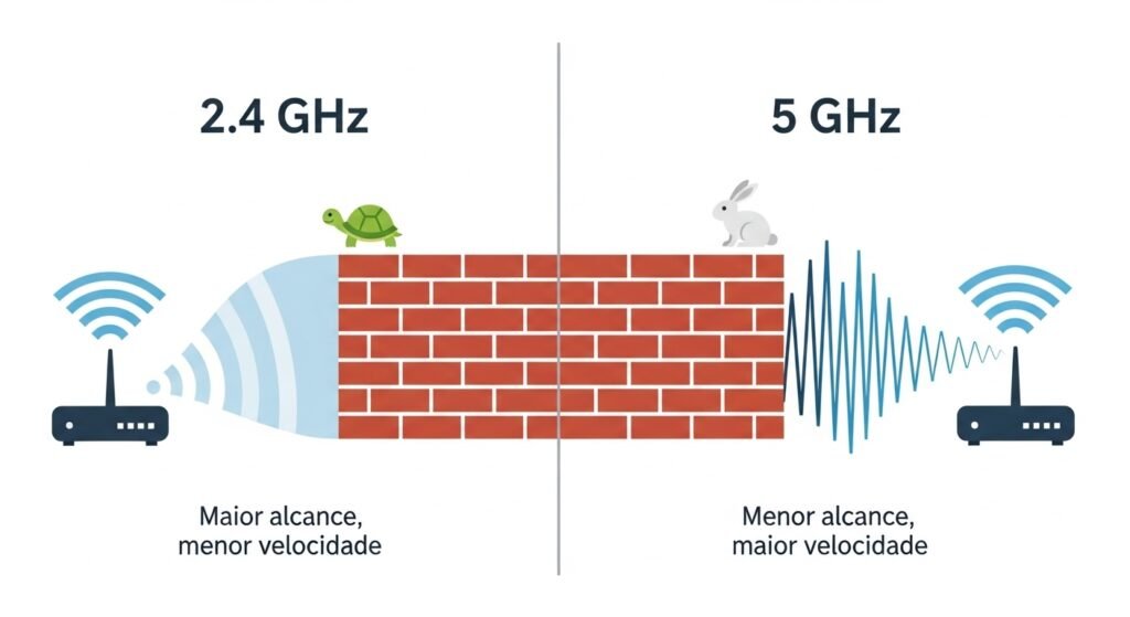 Redes 2.4 GHz e 5 GHz