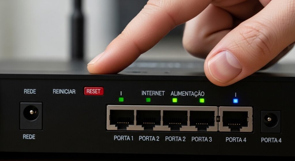 Reiniciando o roteador de internet moderno