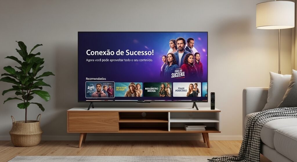 Smart TV conectada com sucesso