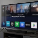 Smart TV está conectada mas sem internet
