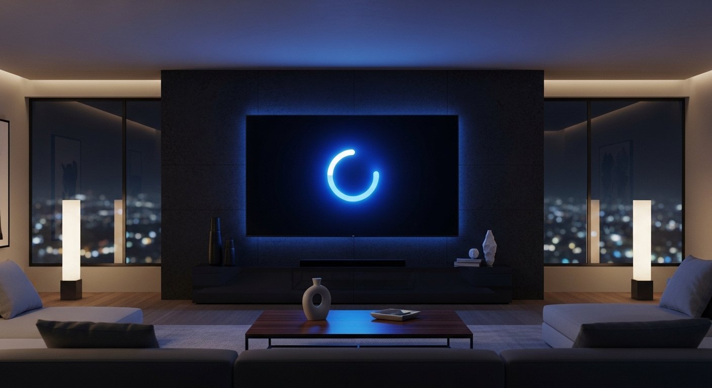 Smart TV travada com ícone de carregamento