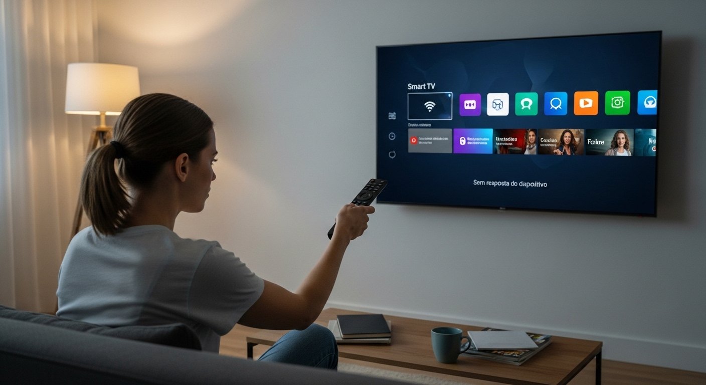 Tentando usar controle remoto em Smart TV sem resposta
