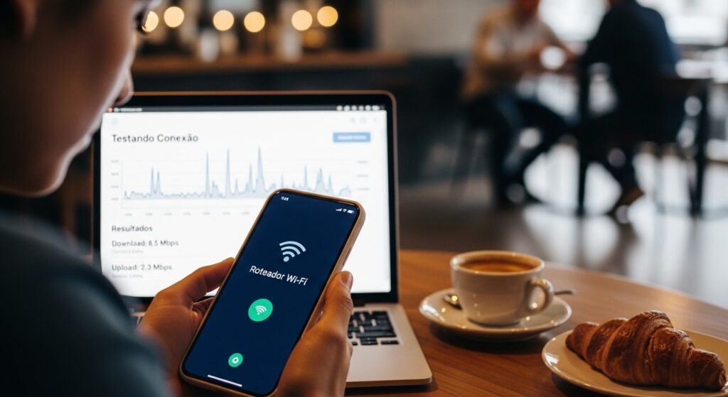 Testando o Sinal WI-FI da rede