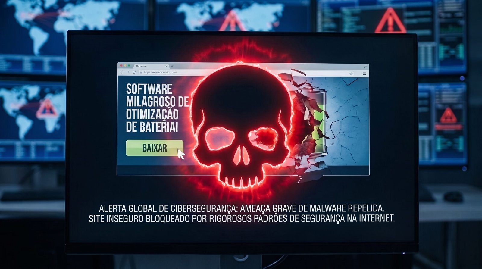 alerta visual global focado na cibersegurança do usuário
